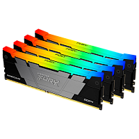 KF432C16RB2AK4/128 Память оперативная/ Kingston 128GB 3200MT/s DDR4 CL16 DIMM (Kit of 4) FURY Renegade RGB