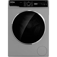 KWM53LS1278S Стиральная машина Korting/ 84.5x59.7x41.6 см, 15 программ, 6 кг, с паром, 1200 об. мин., серебристый цвет