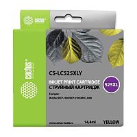 CS-LC525XLY -/ Картридж струйный Cactus CS-LC525XLY желтый (14.4мл) для Brother DCP-J100/J105/J200