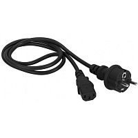 LAN-PP13/SH-1.5-BK Шнур питания Lanmaster LAN-PP13/SH-1.5-BK C13-Schuko проводник.:3x0.75мм2 1.5м 220В черный