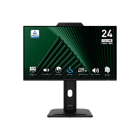 9S6-3PD89T-005 Монитор/ MSI PRO MP242PMG, 23.8"16:9, IPS, FHD, 4ms, 300cd, 120Hz, VGA, HDMI, DP, USB, SPK, CAM, HAS