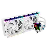 F-INFINITY-WH-240 Водяное охлаждение для процессора/ Water Cooling System Thermalright Frozen Infinity 240 (240mm, White, ARGB/ Fans: 2x120mm, 68.9CFM, 28.2dBA, 2000RPM/ Pump height 60mm, Rad thickness 27mm/ S: 1700, 1200, 1851, 115X, AM5, AM4)