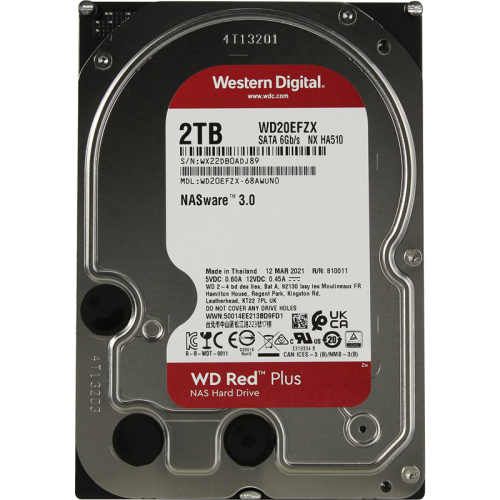 WD20EFZX Жесткий диск/ HDD WD SATA3 2Tb NAS Red Plus 5400 128Mb 1 year warranty