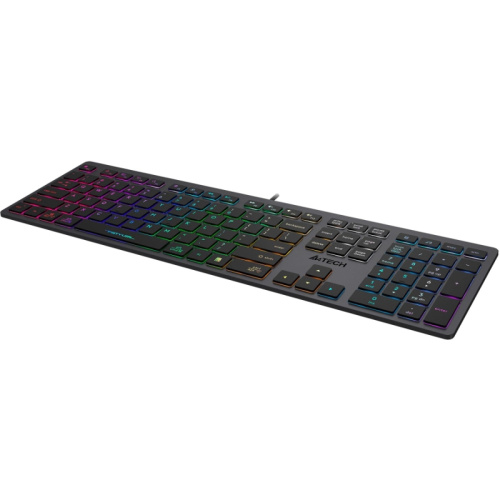 FX60HGREY/NEON Клавиатура A4Tech Fstyler FX60H серый USB slim LED (FX60H GREY/NEON) фото 8