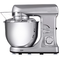 MF-431S Миксер MAUNFELD/ Планетарный миксер, 1000 Вт , Чаша 5 литров, Импульсный режим, 3 насадки, цвет серебристый