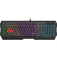 B140N Клавиатура A4Tech Bloody B140N черный USB Multimedia for gamer LED (подставка для запястий) (B140N)