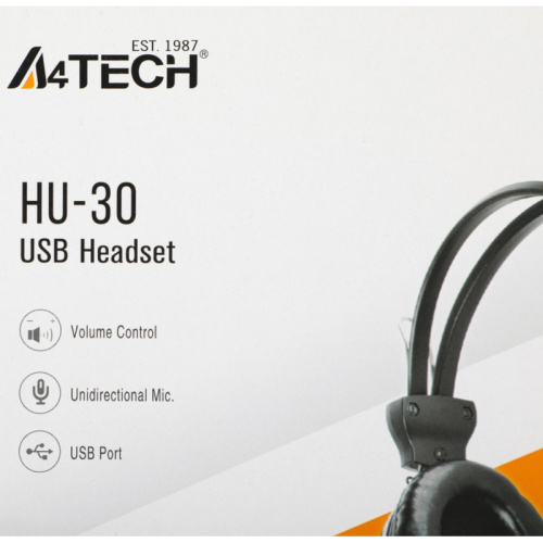 HU-30 Наушники с микрофоном A4Tech HU-30 черный 2м накладные USB оголовье фото 12 HU-30 Наушники с микрофоном A4Tech HU-30 черный 2м накладные USB оголовье фото 12