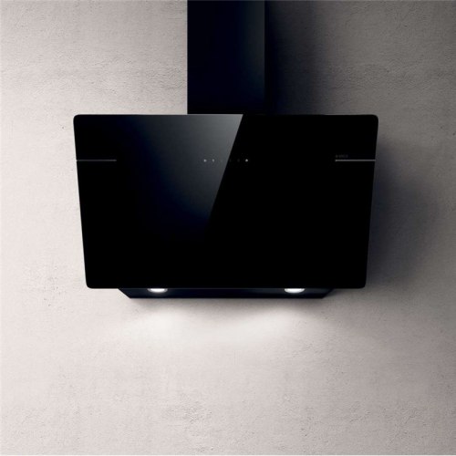 LESSENZABL/A/90-PRF0117374A Вытяжки ELICA/ Пристенная наклонная, 90 см, 1200 куб.м., сенсорное управление, черное стекло фото 2