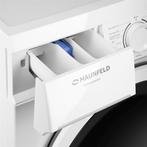 MFWM106WH05 Стиральная машина MAUNFELD/ Узкая, фронтальная, 15 режимов, 1000 об/мин, 6 кг, белый цвет фото 16