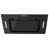 Arvid60BG Встраиваемая вытяжка EVELUX, 60 см, 3 скорости, производительность 950 м3/ч, сенсорное управление, LED подсветка, цвет черный