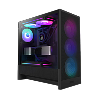 CC-H52FB-R1 Корпус без блока питания/ Case NZXT H5 Flow RGB, Midi-Tower, TG, 3x120mm RGB + 1x120mm, 1xUSB-A 3.2 + 1xUSB-C 3.2, E-ATX, ATX, mATX, mITX Black