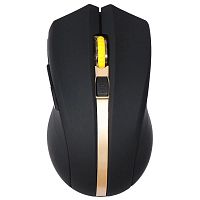 998168 Мышь Oklick 495MW черный/золотистый оптическая 1600dpi беспров. USB для ноутбука 6but (998168)