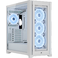 CC-9011233-WW Корпус без блока питания/ Case Corsair iCUE 5000X RGB QL Edition, Midi-Tower, TG, 4x120mm RGB, 2xUSB-A 3.2, 1xUSB 3.2 Type-C, E-ATX, ATX, mATX, mITX White