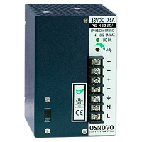 PS-48360/I Блок питания/ OSNOVO Промышленный блок питания. DC48V, 7,5A (360W). Диапазон входных напряжений: AC195-265V.