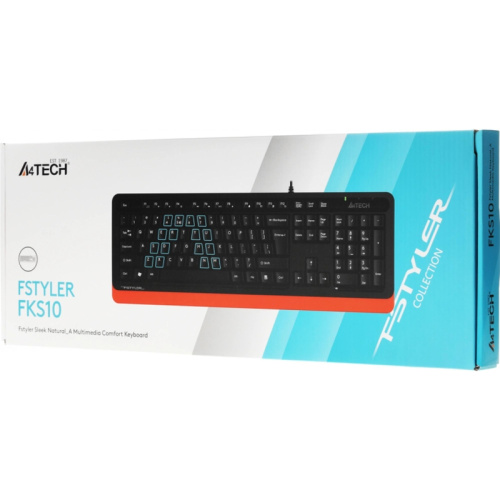 FKS10ORANGE Клавиатура A4Tech Fstyler FKS10 черный/оранжевый USB (FKS10 ORANGE) фото 14