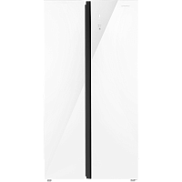 MFF177NFWSlimInverter Холодильник MAUNFELD/ Side-by-Side, 176.5х90.5х68.5 см, инверторный компрессор, No Frost, 560 л, A++, цвет: черный, фасад: черное стекло