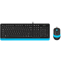 F1010BLUE Клавиатура + мышь A4Tech Fstyler F1010 клав:черный/синий мышь:черный/синий USB Multimedia (F1010 BLU