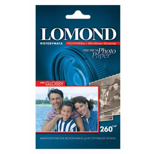Фотобумага Lomond 1103302 10x15/260г/м2/20л./белый полуглянцевое для струйной печати Фотобумага Lomond 1103302 10x15/260г/м2/20л./белый полуглянцевое для струйной печати
