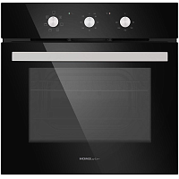 OES657BK Шкаф духовой электрический HOMSair OES657BK/ электрический, встраиваемый, механическое управление, 6 функций, 57 л., гриль, эмаль легкой очистки, черный