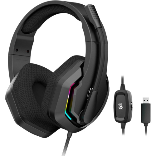 G260 Наушники с микрофоном A4Tech Bloody G260 черный 2м мониторные USB оголовье (G260) фото 8 G260 Наушники с микрофоном A4Tech Bloody G260 черный 2м мониторные USB оголовье (G260) фото 8
