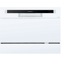 MLP06S Посудомоечная бытовая машина MAUNFELD MLP-06S/ Тип установки: отдельно стоящая компактная 55см Количество комплектов: 6 Управление: электронное с LED индикацией Количество программ: 6 (интенсивная, стандартная, экономичная-ЕСО, стекло, 9 0 минут, б