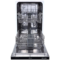 MD4512 Встраиваемая посудомоечная машина MONSHER/ Встраиваемая посудомоечная машина MONSHER, High-Tech, 45 см, 9 комплектов, 5 программ, 2 корзины, белый LED дисплей, 2 разбрызгивателя, кнопочное управление, частичная защита от протечек, энергоэффективнос