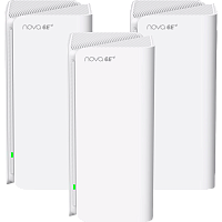 MX21Pro(3-pack) Точка доступа/ Tenda MX21 Pro (3-pack) Трехдиапазонная гигабитная Wi-Fi Mesh система AXE5700, 2,4/5/6 ГГц, до 5665 Мбит/с, 3x1Гбит/с, 7 встроенных антенн