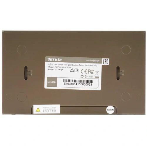TEF1110P-8-102W Коммутатор/ Коммутатор 8PORT 100M 8POE TEF1110P-8-102W TENDA фото 5 TEF1110P-8-102W Коммутатор/ Коммутатор 8PORT 100M 8POE TEF1110P-8-102W TENDA фото 5