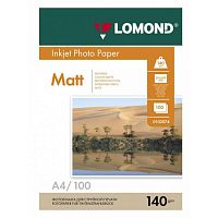 0102074 Фотобумага Lomond 0102074 A4/140г/м2/100л./белый матовое для струйной печати