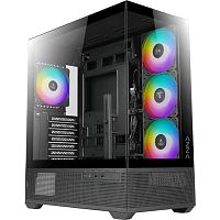 CSAZ-501BTIARA Корпус Azza TIARA черный без БП ATX 4x120mm 2xUSB3.0 1xUSB3.1 audio bott PSU