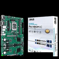 90MB1KHP-M0EAYC Материнская плата ASUS PRO H810M-C-CSM LGA1851 mATX 2xDDR5 PCIEx16 2xPCIEx1 2xM.2 USB-C DP HDMI DVI VGA GLAN
