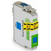 -/ Картридж струйный Cactus CS-EPT1712 17XL голубой (10мл) для Epson XP-33/103/203/207/303/306/403/406