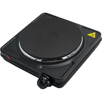 SEHE.231B Электрическая плитка MAUNFELD/ Электрическая чугунная плитка,мощность 1500 Вт.,управление механическое,5 уровней мощности,1 комфорка,цвет черный