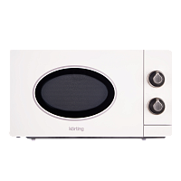 KMO815RSI Микроволновая печь KORTING/ Микроволновая печь KORTING, отдельностоящая, ретро, объем 20 л, механическое управление, гриль, разморозка, таймер, комбинированное приготовление, цвет античный белый/серебро