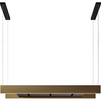 CLTI20.E0P2#BRSN451F Вытяжка FALMEC LIGHT BRONZE 120, серия Design+, 123 см, островная, потолочная, электронное/кнопочное управление, светодиодное освещение, периметральное всасывание, 4 скорости, отвод/циркуляция, интенсивный режим, макс. производительно