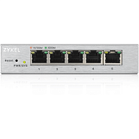 GS1200-5-EU0101F Коммутатор/ ZYXEL GS1200-5 Smart L2 Switch, 5xGE, Desktop, Silent, Supports VLAN, IGMP, QoS and Link Aggregation