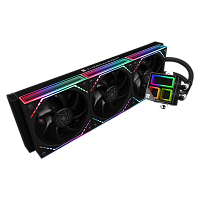 F-INFINITY-BL-360 Водяное охлаждение для процессора/ Water Cooling System Thermalright Frozen Infinity 360 (360mm, Black, ARGB/ Fans: 3x120mm, 68.9CFM, 28.2dBA, 2000RPM/ Pump height 60mm, Rad thickness 27mm/ S: 1700, 1200, 1851, 115X, 2011, 2066, AM5, AM4