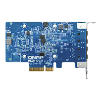 Сетевая карта/ QNAP QXG-10G2T Dual-port BASET 10GbE network expansion card; low-profile form factor; PCIe Gen3 x4