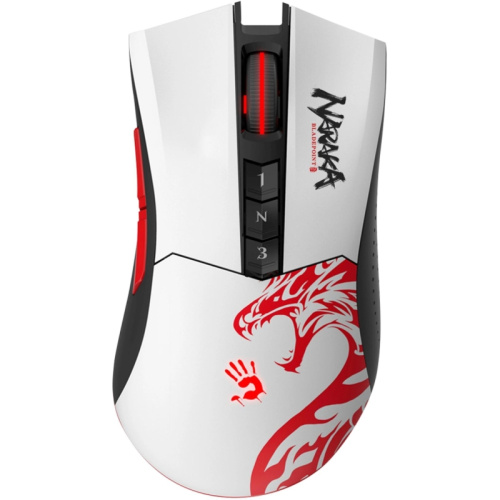R90PLUSNARAKA Мышь A4Tech Bloody R90 Plus Naraka белый/рисунок оптическая 5000dpi беспров. USB 7but