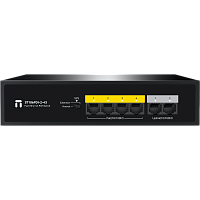 ST106PDI-2-43 Коммутатор/ Неуправляемый PoE коммутатор Fast Ethernet netis ST106PDI-2-43 , 4 порта 100 Мбит/с PoE+ , 2 порта 100 Мбит/с RJ45 Uplink