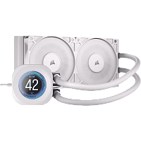 CW-9061032-WW Система жидкостного охлаждения/ Water Cooling System Corsair NAUTILUS 240 RS LCD (240mm, White/ Fans: 2x120mm, 72.8CFM, 36dBA, 2100RPM/ S: 1851, 1700, AM5, AM4)