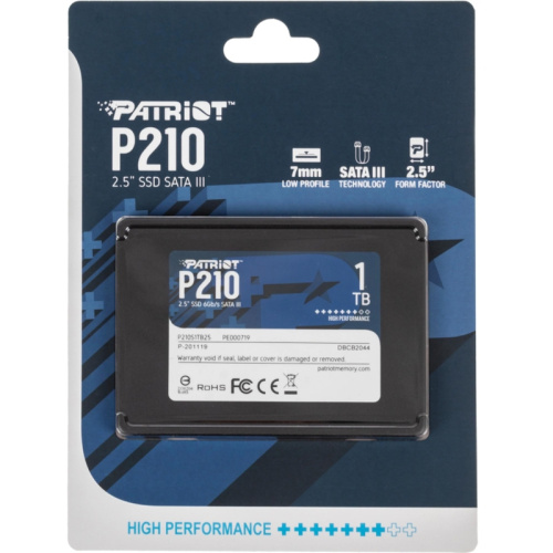P210S1TB25 Твердотельный накопитель Patriot SATA-III 1TB P210S1TB25 P210 2.5" [P210S1TB25] фото 7