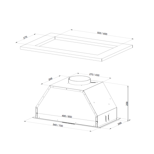 INTRO60WHITE Встраиваемая вытяжка Kuppersberg/ KITCHEN RETAIL / Встраиваемая вытяжка Kuppersberg, 60 см, 1000 м3/ч, отвод воздуха/рециркуляция, белый цвет фото 4
