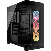 CC-9011316-WW Корпус без блока питания/ Case Corsair Frame 4500X LX-R RGB iCUE LINK, Midi-Tower, TG, 3x120mm ARGB reverse fans, 2xUSB-A 3.2, 1xUSB 3.2 Type-C, E-ATX, ATX, mATX, mITX Black