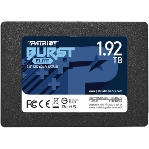 PBE192TS25SSDR Твердотельный накопитель Patriot SATA-III 1.92TB PBE192TS25SSDR Burst Elite 2.5" [PBE192TS25SSDR]