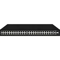 NS-SW-48F2G-P PoE коммутатор Fast Ethernet/ PoE коммутатор Fast Ethernet на 48 x RJ45 + 2 x GE Combo uplink портов. Порты: 48 x FE (10/100 Base-T) с поддержкой PoE (IEEE 802.3af/at), 2 x GE Combo Uplink (RJ45 + SFP). Соответствует стандартам PoE IEEE 802.