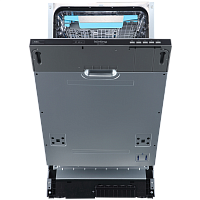 KDI45570 Встраиваемая посудомоечная машина Korting/ Полновстр., 45 см, 10 компл., третья корзина для столовых приборов, А++/A/A, Электронное управление, цифровой LED дисплей белого цвета Cold White, 8 программ, Автоматическая программа, Функция "Луч на по