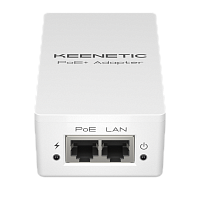 PoE+ адаптер/ Keenetic PoE+ Adapter (KN-4510) Гигабитный адаптер питания PoE+ мощностью 30 Вт 802.3af/at 2 x 1 Гбит/с