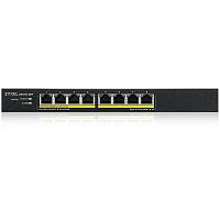 GS1915-8EP-EU0101F Коммутатор/ Zyxel NebulaFlex GS1915-8EP Hybrid Smart L2 PoE+ Switch, 8xGE PoE+, Silent (No Fan), 60W PoE Budget, Standalone/Cloud Management