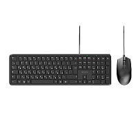 NRP-KG100-W-BLK Комплект клавиатура+мышь/ Комплект клавиатура+мышь NERPA KG100, проводной, 110 кл, 1000DPI, 1.8м, черный